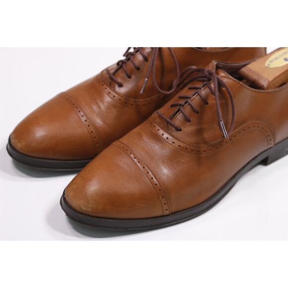 Cole Haan Mens Dawson G360 British Tan Captoe Oxford Dress Shoes 8.5 M main image 8